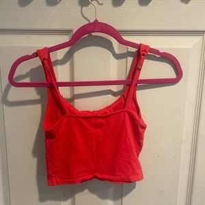 Red/ coral hollister cropped tank top